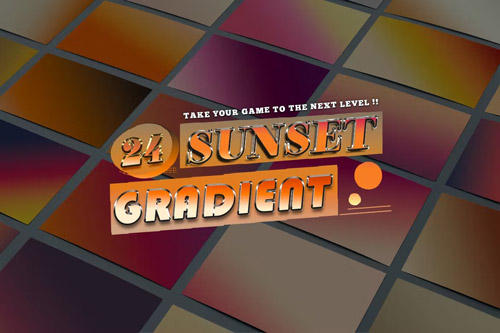 24 Sunset Gradients Photoshop