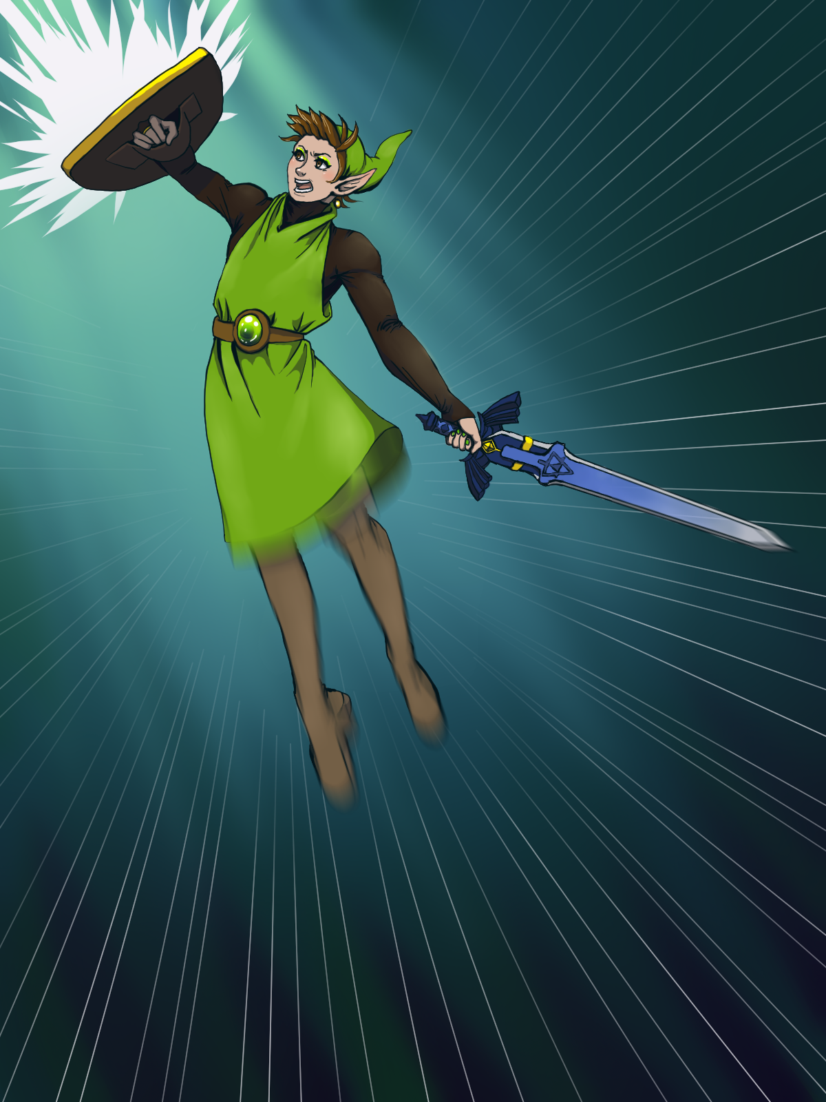 8-bit Link revamped by chienne88 on DeviantArt