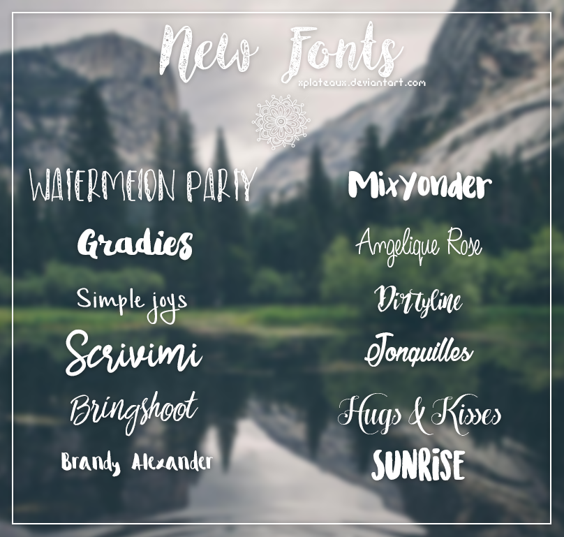 New Fonts