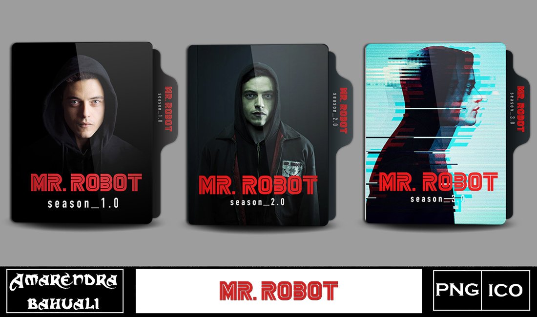 Mr.robot Tv series (2017)Season 1,2,3 Folder icon by G0D-0F-THUND3R on  DeviantArt