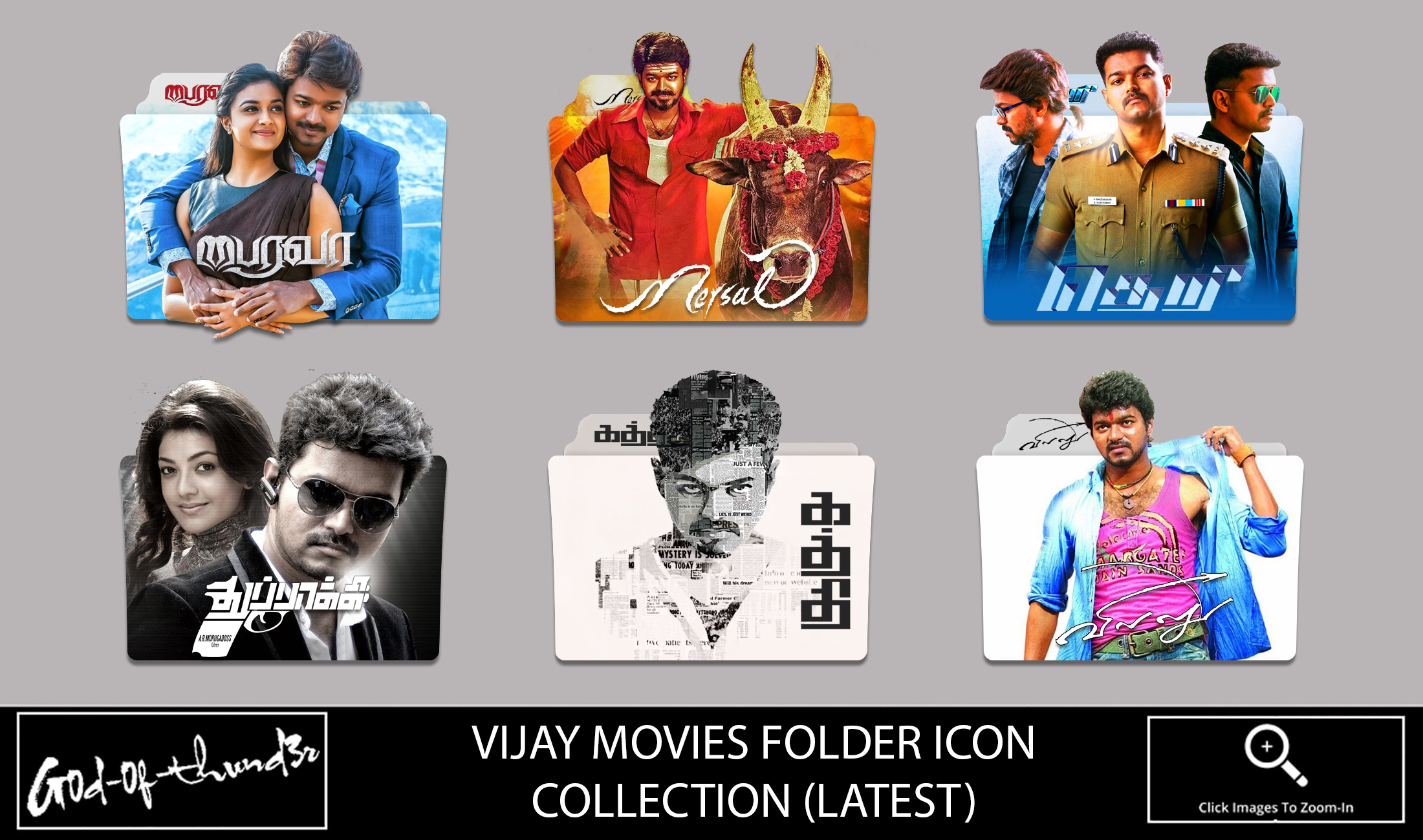 Vijay Movies Folder Icon Collection (Latest) by G0D-0F-THUND3R on