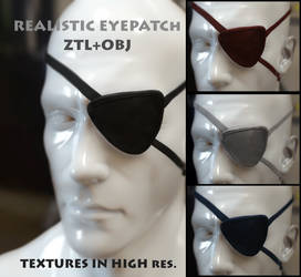 FREEBIE - Realistic Eyepatch OBJ+ZTL+TEXTURES by HeavenSkies