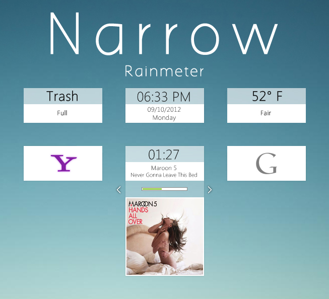 Narrow for Rainmeter by C---M