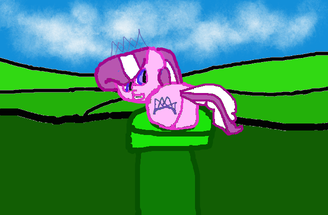 Diamond Tiara Stuck on the Warp Pipe by DustyFreeman on DeviantArt
