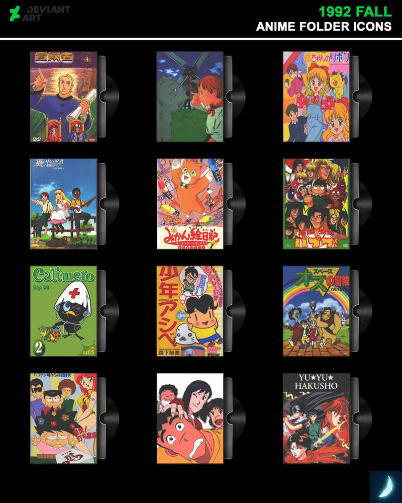 Wallpaper 1992 Fall Anime Folder Icons Pack By Mikamikapd On Deviantart Desktop Wallpaper