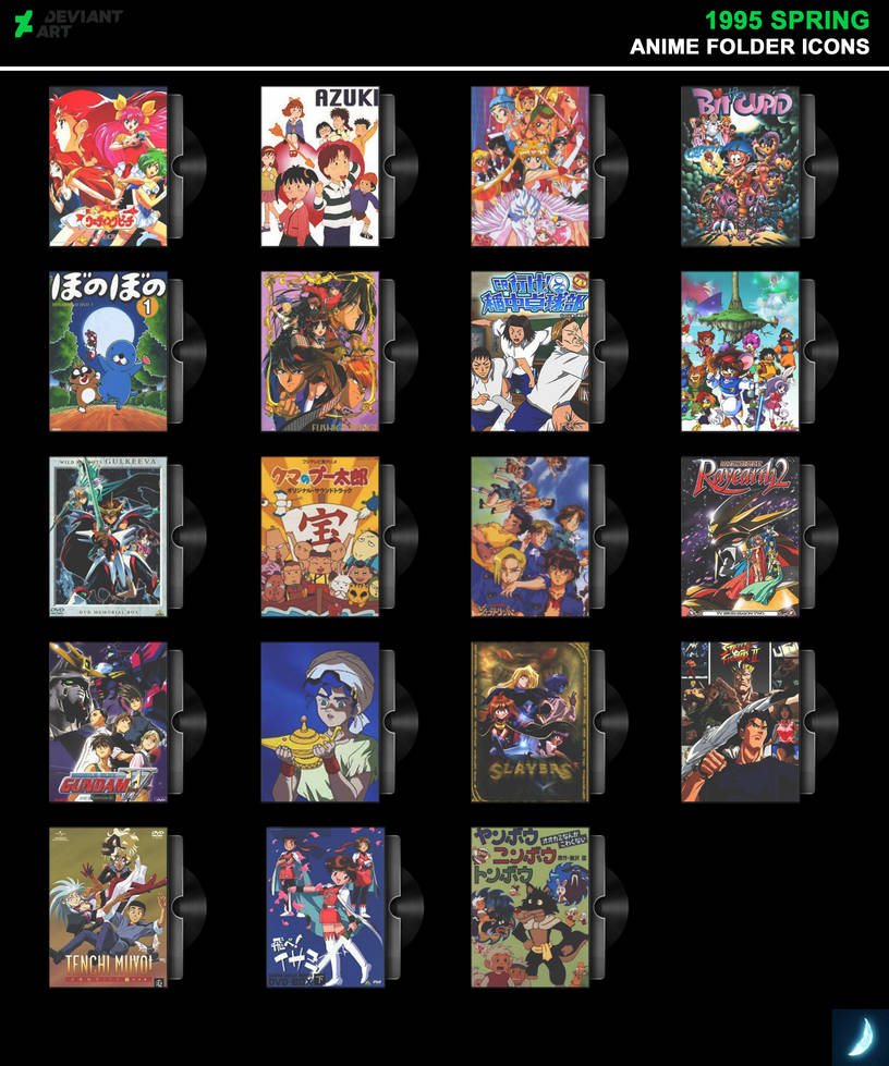 Wallpaper 1995 Spring Anime Folder Icons Pack By Mikamikapd On Deviantart For Android