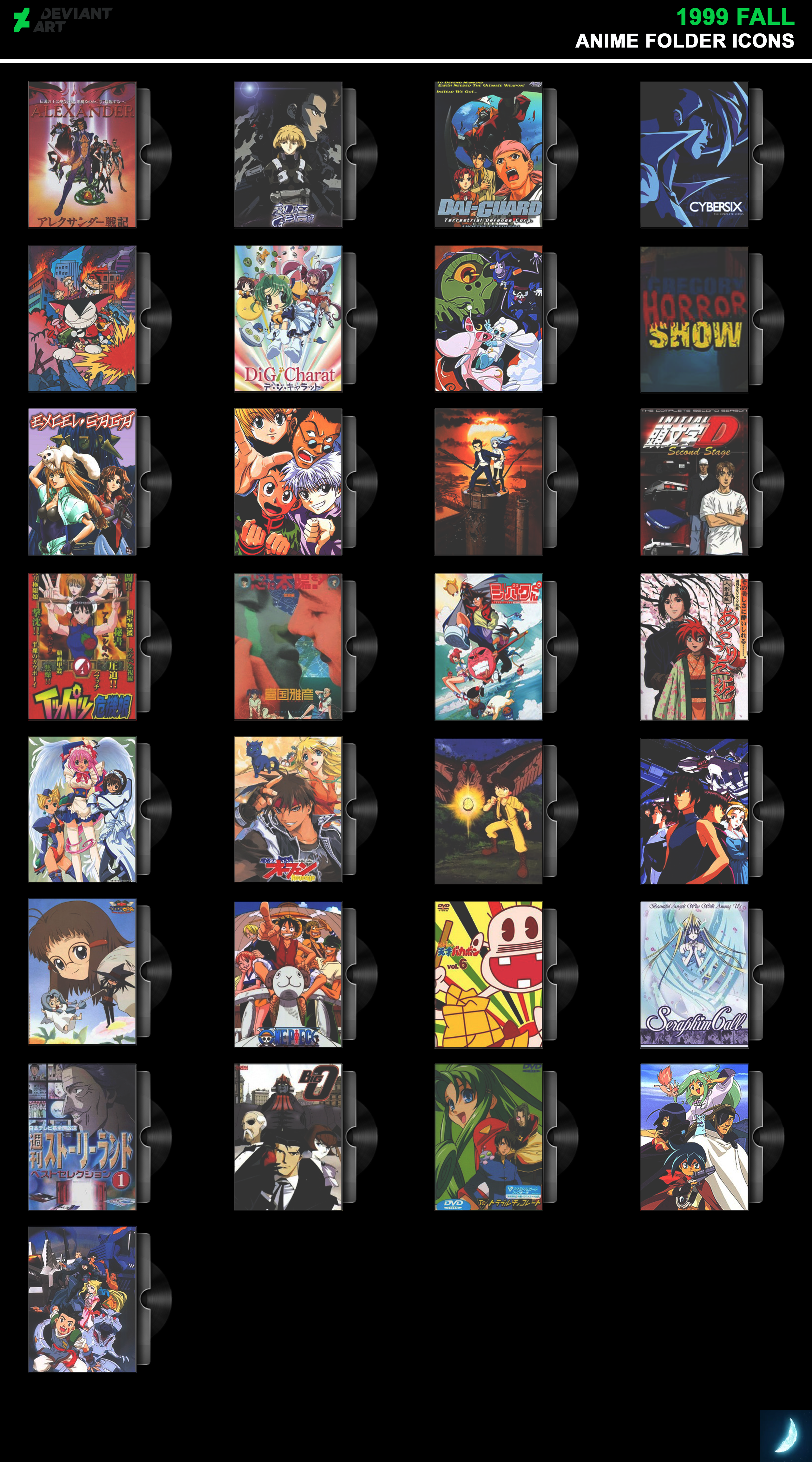 1999 Fall - Anime Folder Icons PACK by mikamikapd on DeviantArt