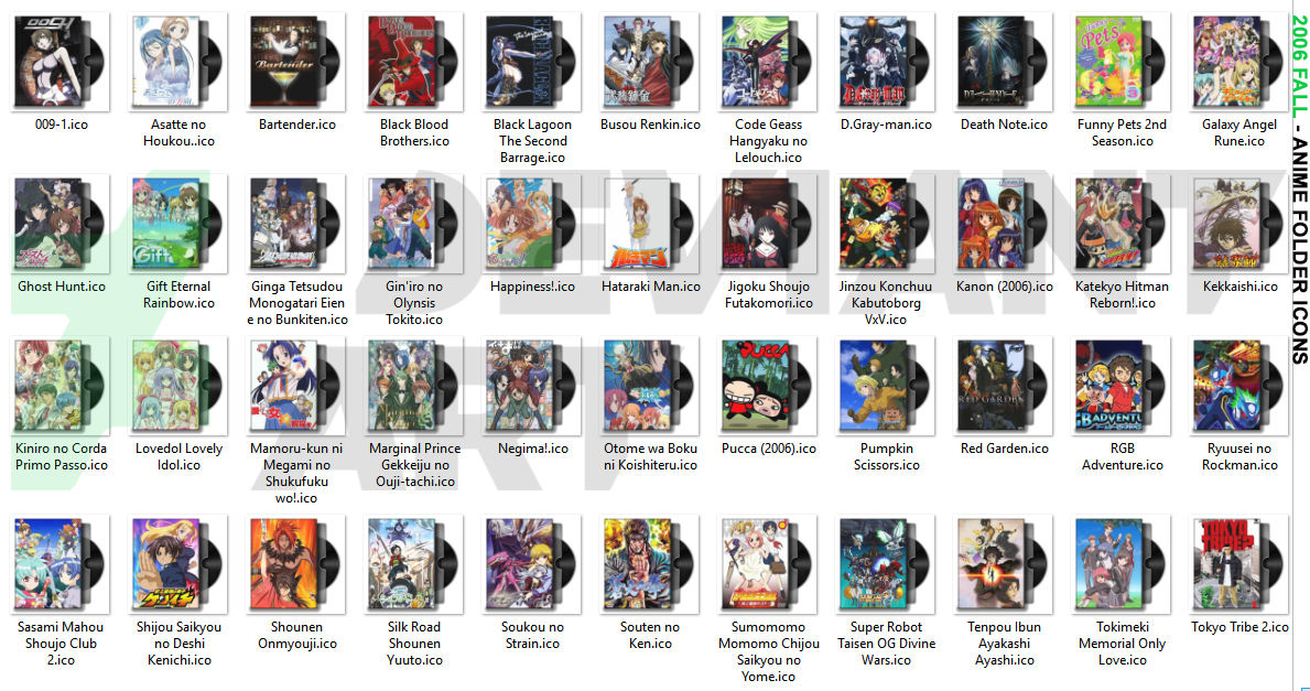 2006 Fall - Anime Folder Icons PACK by mikamikapd on ...