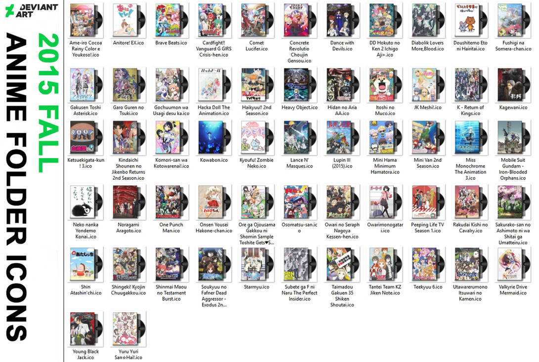 2015 Fall Anime Folder Icons Pack By Mikamikapd On Deviantart