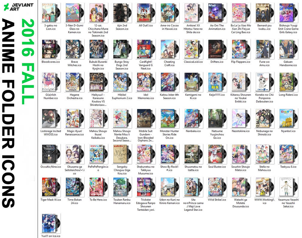 2016 Fall - Anime Folder Icons PACK by mikamikapd on DeviantArt