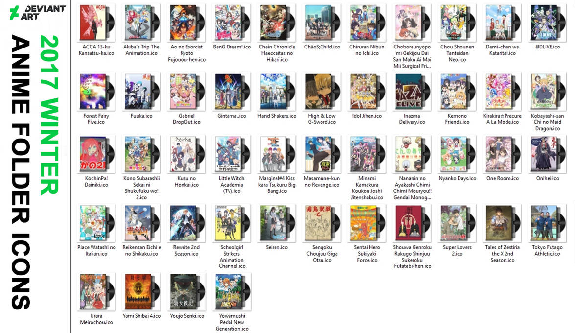 2017 Winter Anime Folder Icons Pack By Mikamikapd On Deviantart