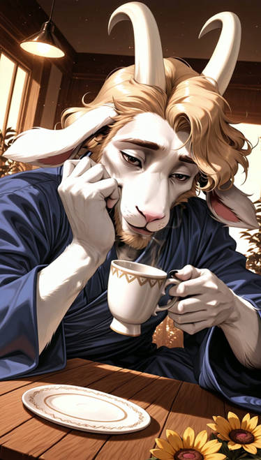 Albus - Animated  Caprine/Bovid/Sheep Adoptable