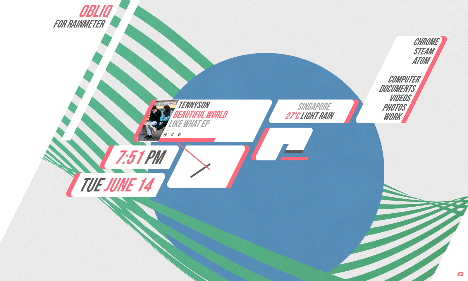 OBLIQ for Rainmeter by undefinist