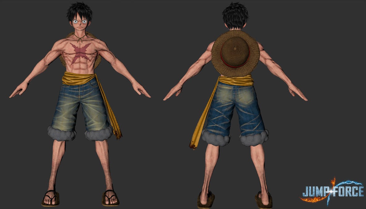 Jump Force Monkey D Luffy Damaged 3d Model By Misakimodding On