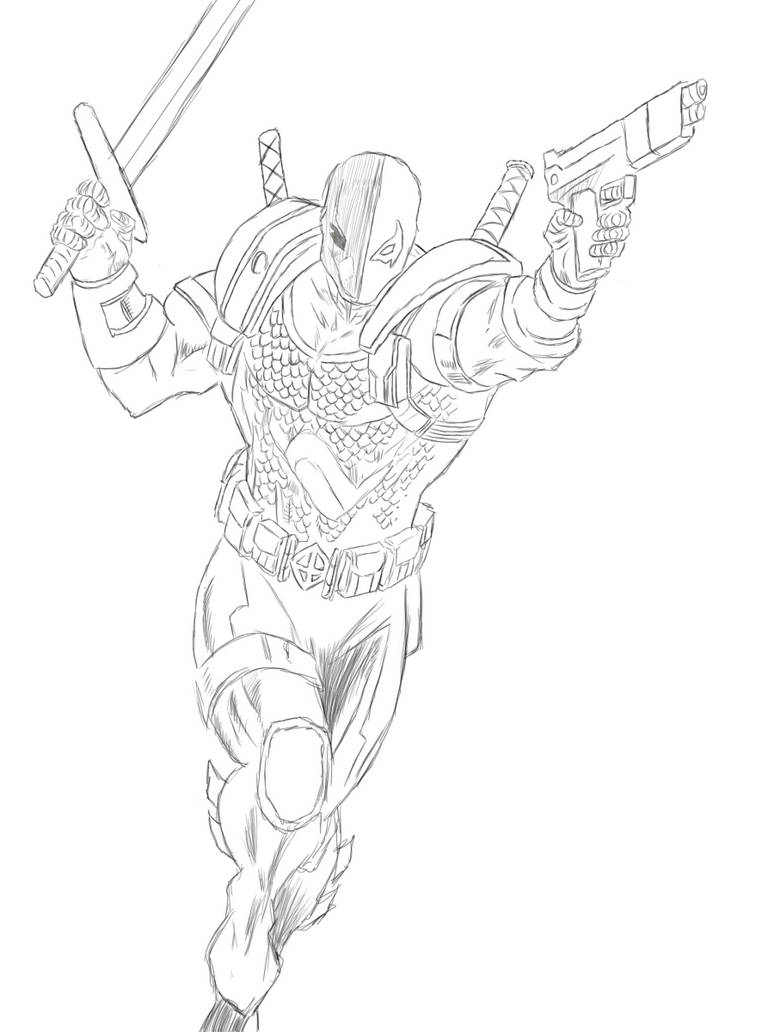 deathstroke drawing easy