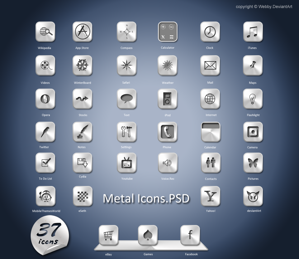 Metal Icons.Psd