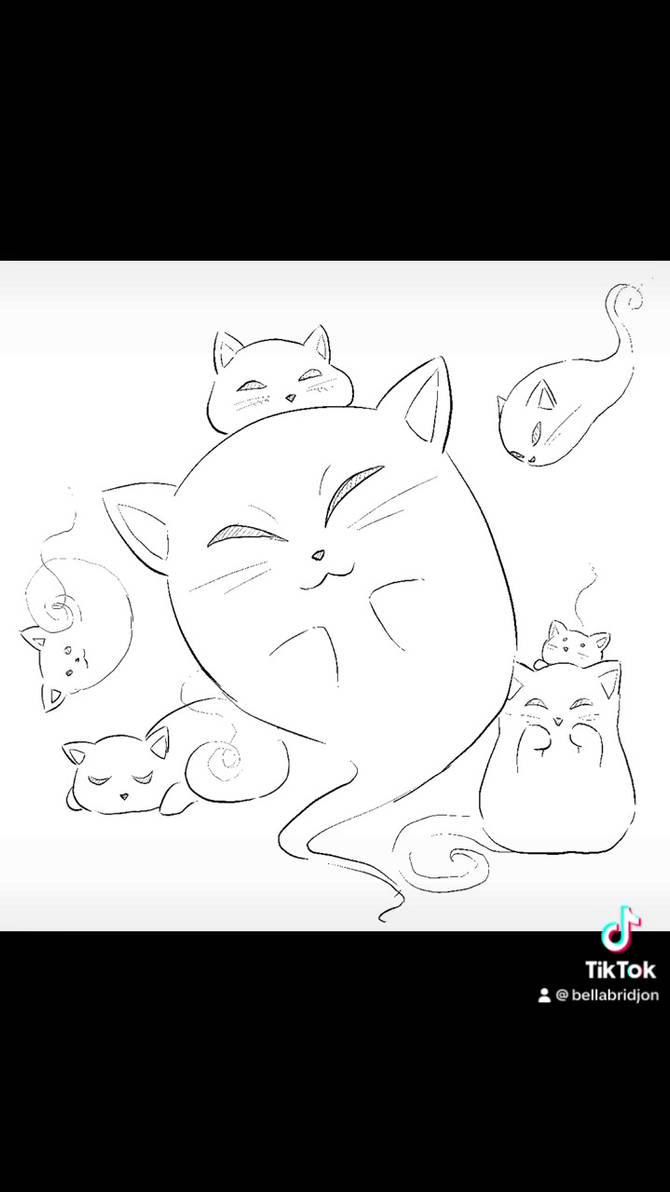 Spooky Galaxy Ghost Cats Time-Lapse [Tiktok] by BellaBridjon on DeviantArt