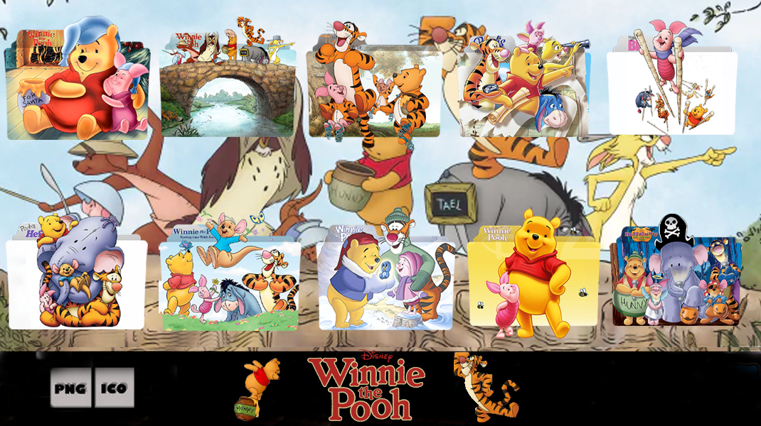 Winne the Pooh Movies folder icons by eslam4330 on DeviantArt