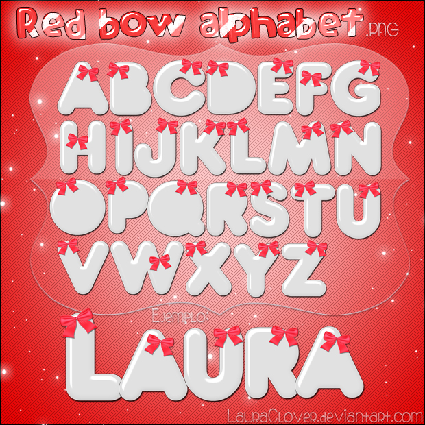 Red Bow Alphabet