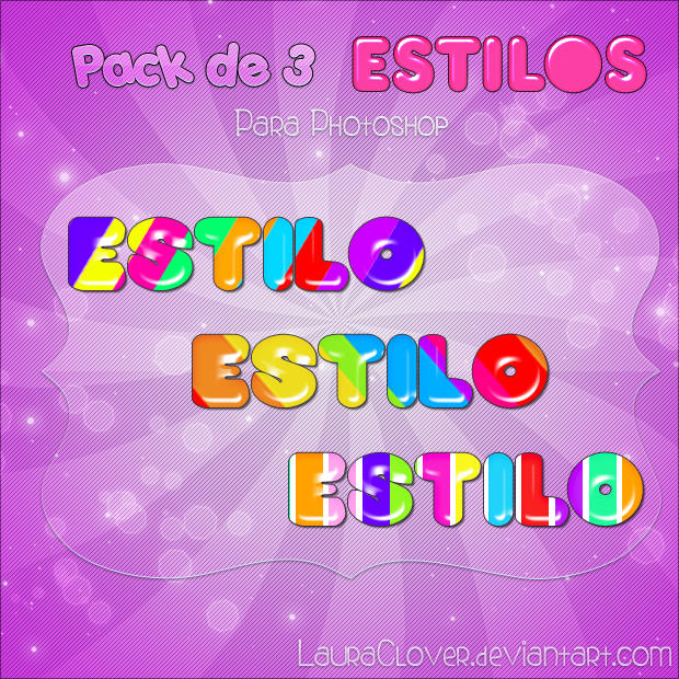 Pack de Estilos multicolor by LauraClover on DeviantArt