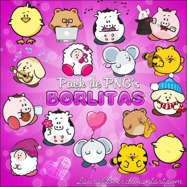 Pack de PNG's de Borlitas by LauraClover on DeviantArt