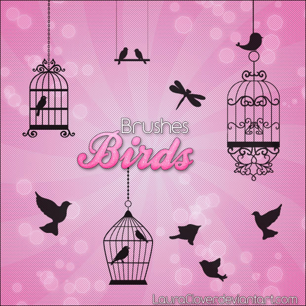 Pack de brushes Birds by LauraClover on DeviantArt