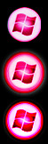 Pink Startorb for windows 7 by HardStyleKitty