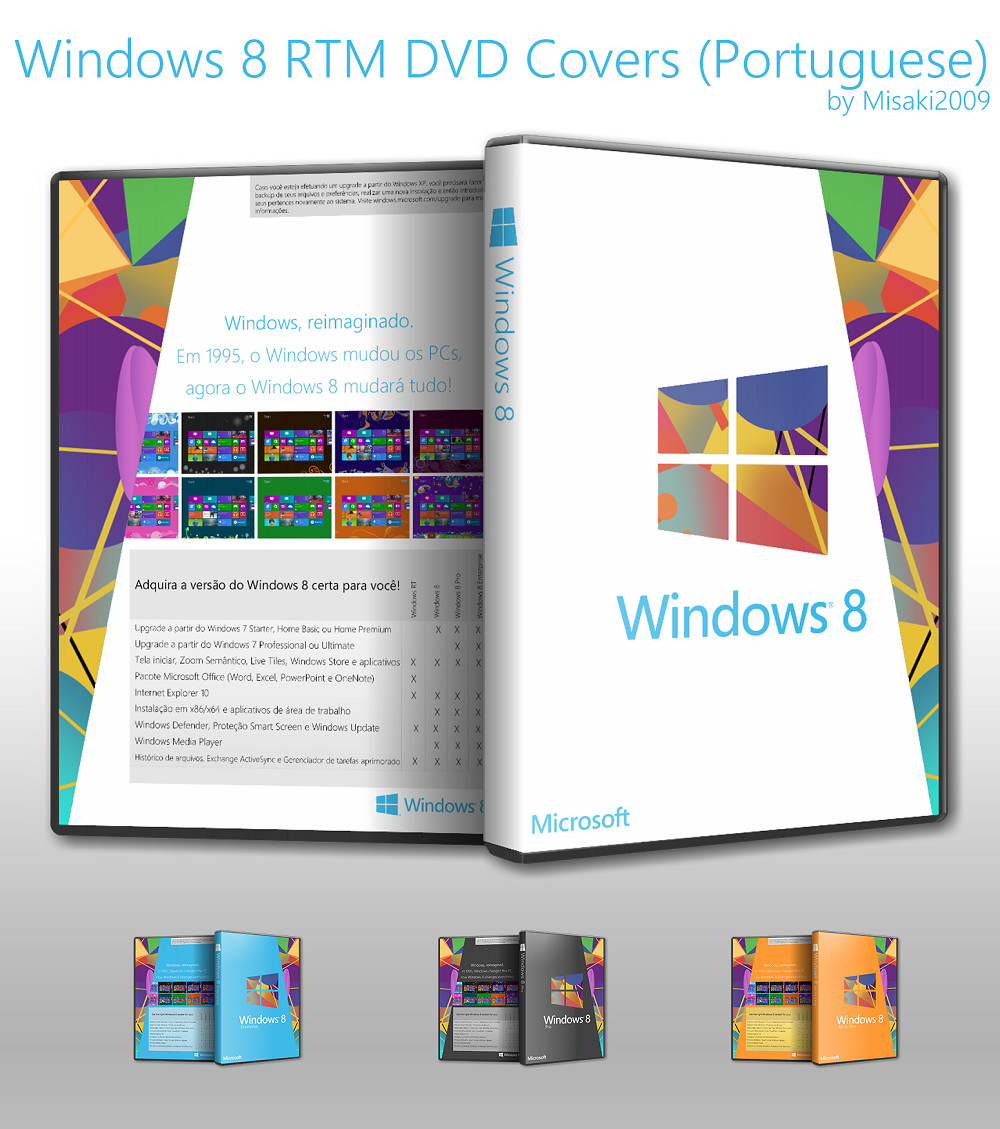 Windows 8 RTM DVD Covers (pt-BR)