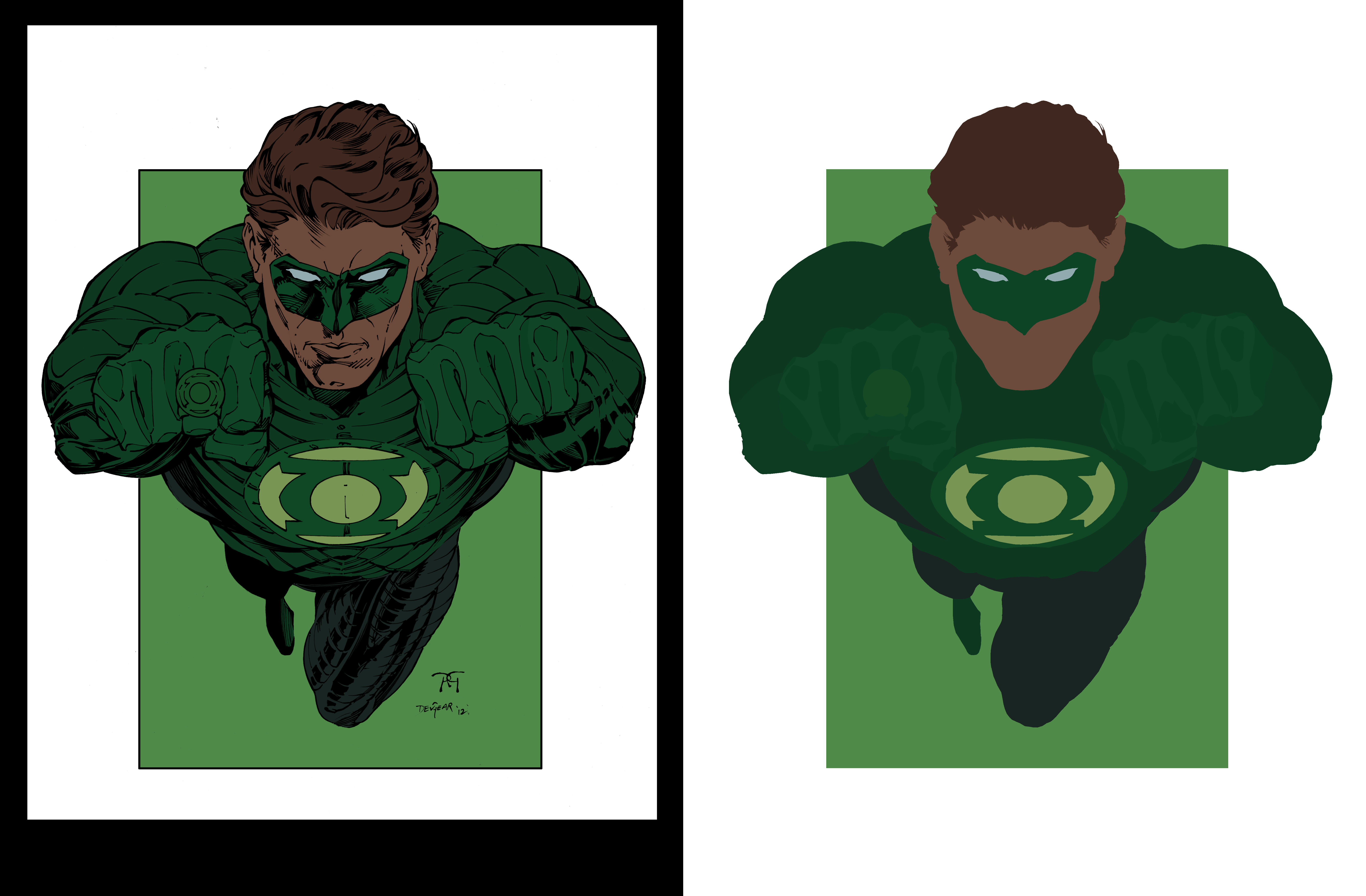 Green Lantern Inks by *devgear FLATS