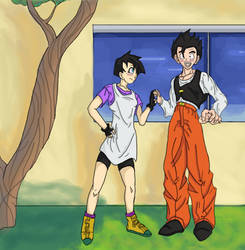 Another Gohan and Videl Drawing (Surprise)