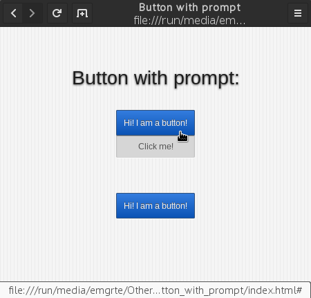 Button with Prompt