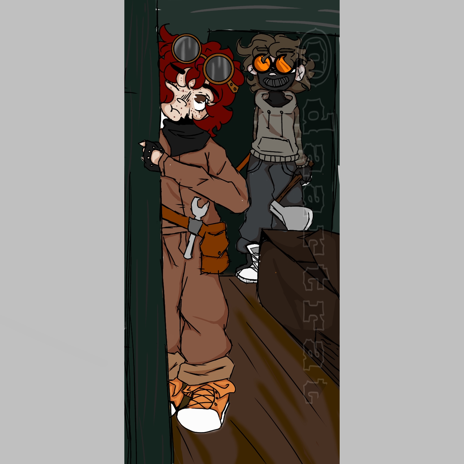 Don't look behind you by 1RiverGrove1 on DeviantArt