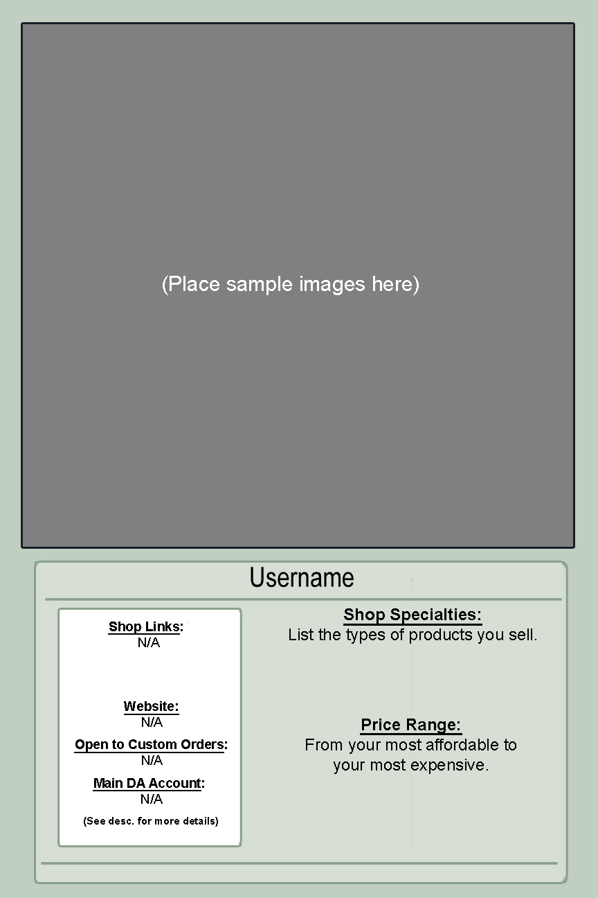 Member Shop Blank Profile