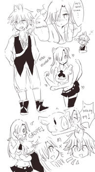 NNT : meliodas and elizabeth doodle