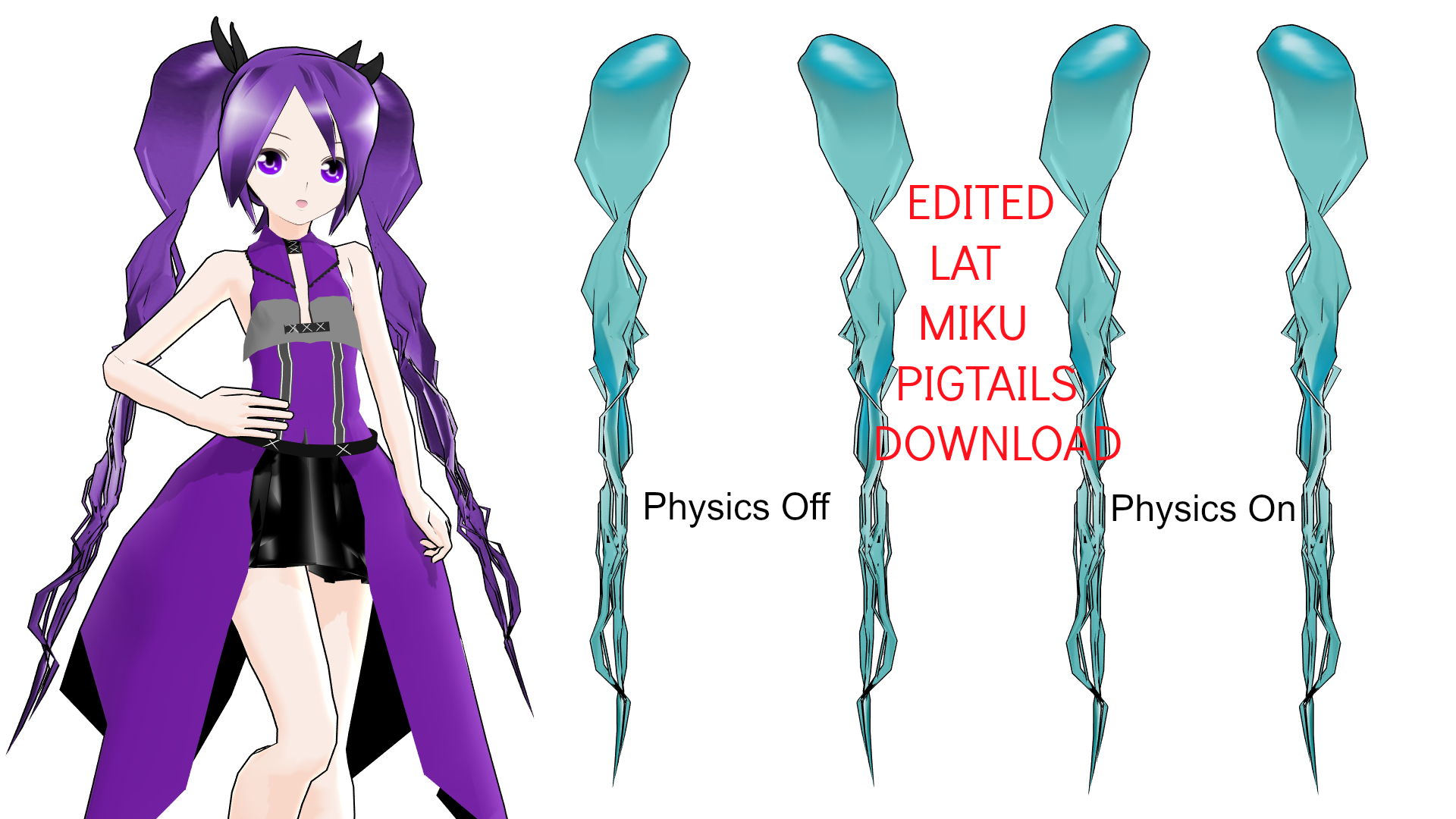 :: MMD LAT Edited Miku Pigtails Download ::