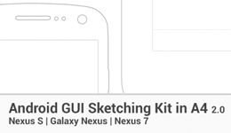Android A4 GUI Sketching Kit - Nexus 7 (Landscape)