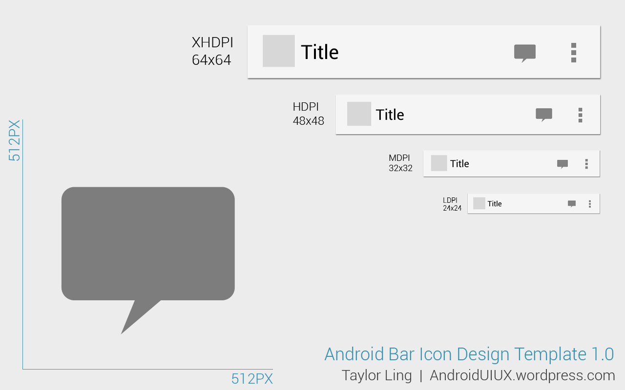 Action Bar Icon Design Template