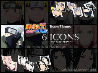 Naruto II Team 7 Icons by GeloTon