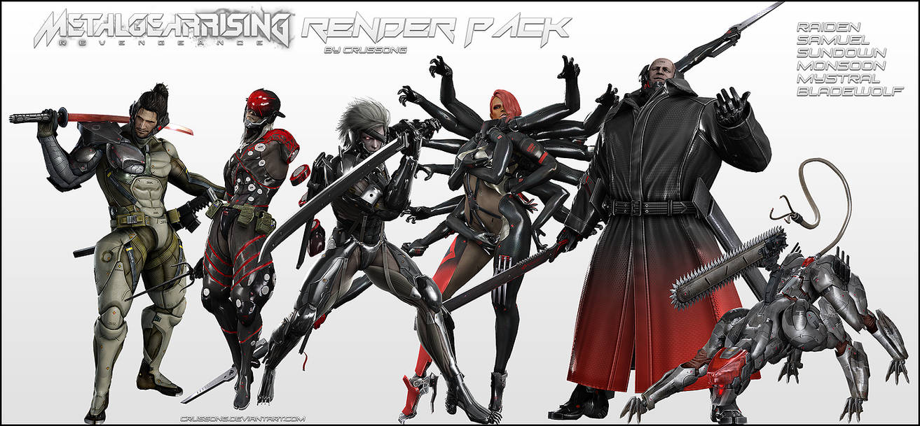 Metal Gear Rising Revengeance Render Pack By Crussong On Deviantart