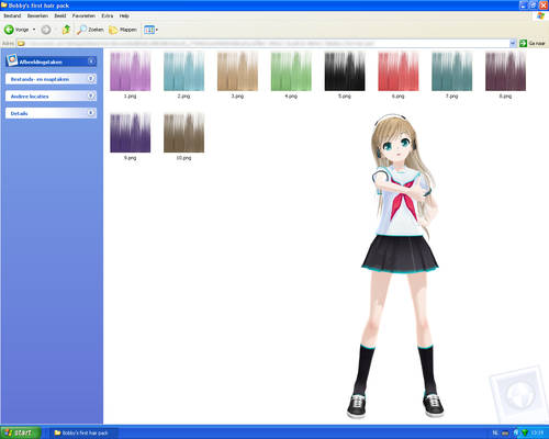 MMD - Transparent Hair textures.