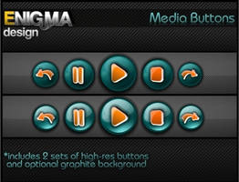 Glass Media Buttons