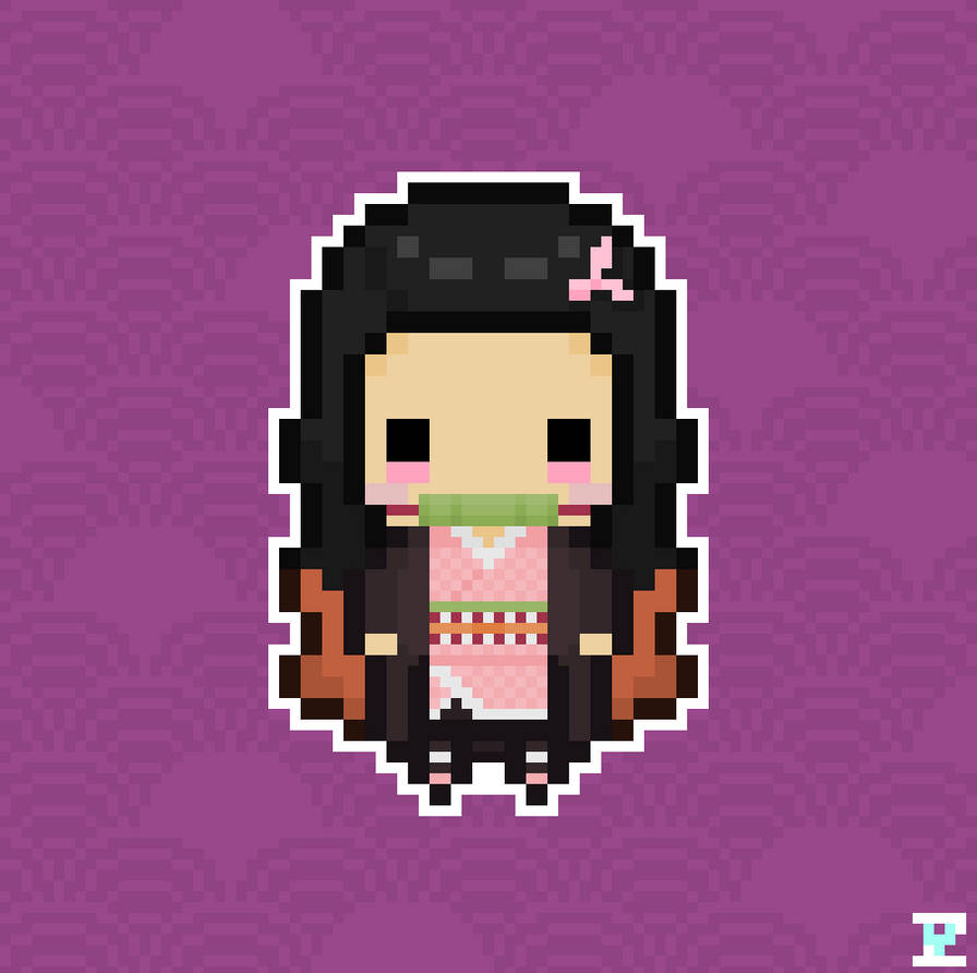 Nezuko Kamado Chibi Pixel Art by Zenxpai on DeviantArt