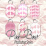 6 Pink Bow Styles Set