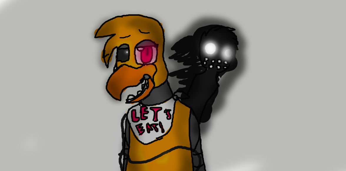 Chica and her ghost by FlamingFeline on DeviantArt