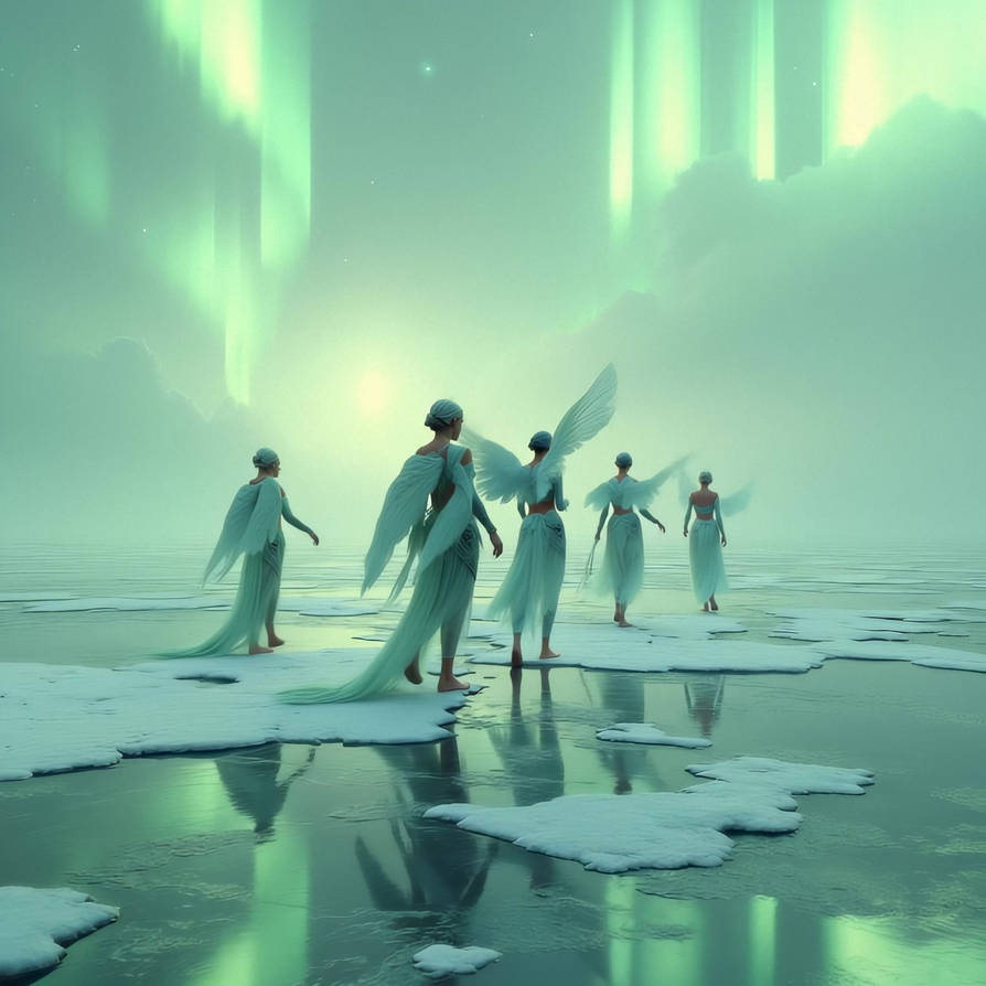 Ethereal Dance Beneath the Northern Lights by oanarinaldi on DeviantArt