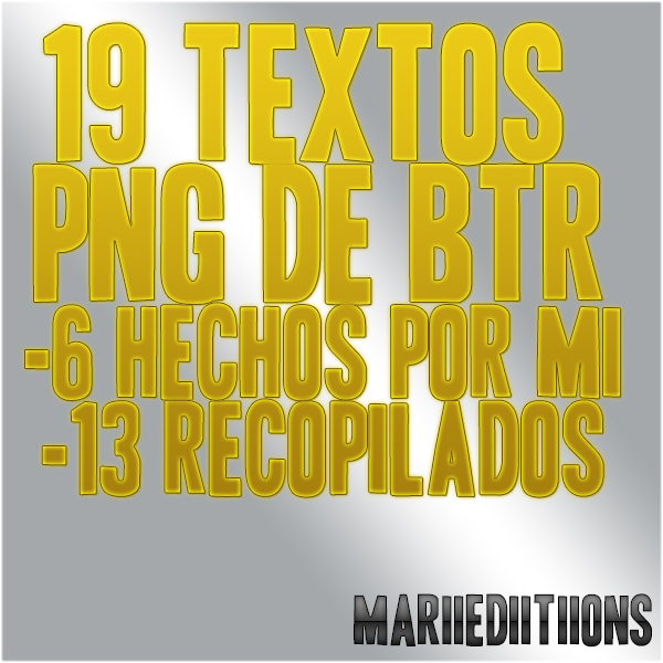 Pack de 19 Textos PNG de Big Time Rush