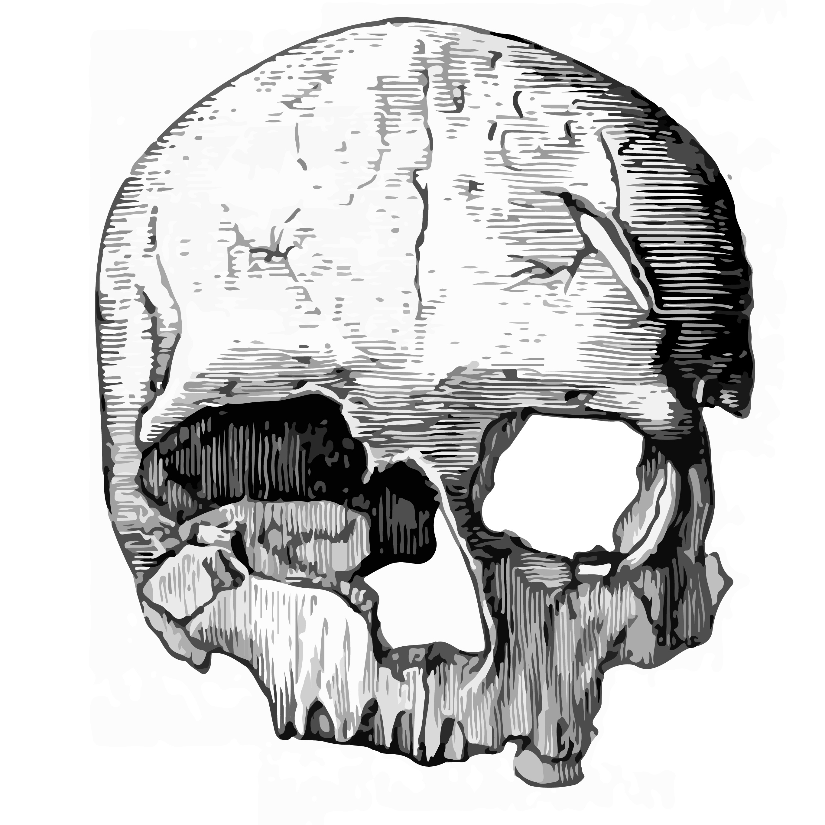 Skull broken 4A Square Contrast by Darius-C on DeviantArt