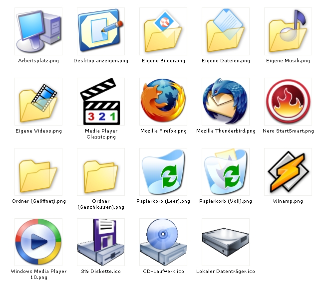 windows xp icons