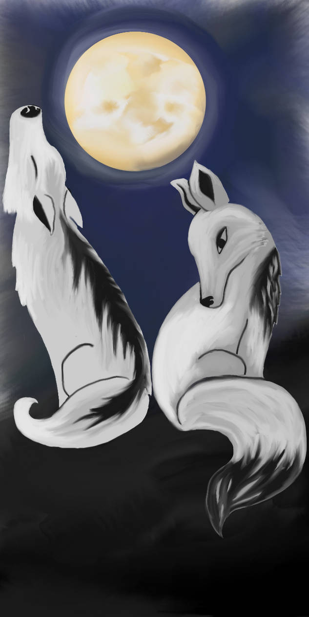 Wolves and the moon by tardisteaparties on DeviantArt
