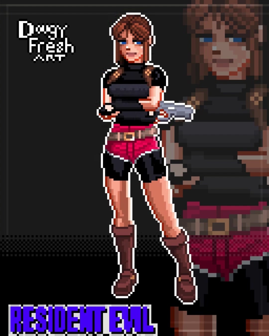 Claire Redfield (Resident Evil 2) Full Screen pls by DougyFreshArt